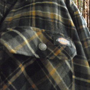 Dickies Fleece Lined Flannel Plaid Snap-Jacket, Men's 2XL